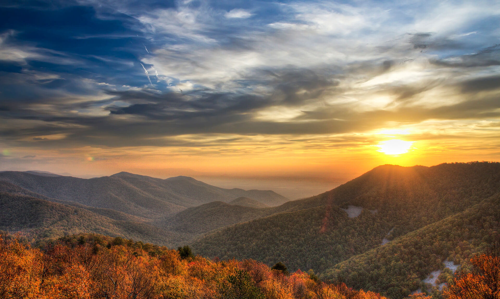 Appalachian Trail Mountain View Sunset